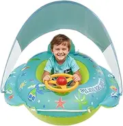Pool Floats - Baby Swimming Float | Baby Float with Canopy | Baby Swim Pool with Sun Shade Cover | Swimming Pool Floats | Safety Seat Pool Toys for 1-4 Years Old Girl Beach River Lake Boat