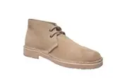 Roamers Mens Real Suede Unlined Desert Boots (Stone) - UTDF111