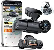 Vantrue N4S 3 Channel WiFi Dash Cam Front Inside and Waterproof Rear, 3 Way STARVIS 2 IMX675 Car Camera w/PlatePix™, 2.7K+1440P+1440, LTE Option, HDR, GPS, IR Night Vision, 24H Parking Mode, 1TB Max