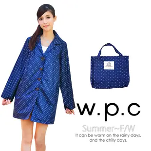 w.p.c. baby style。時尚雨衣/風衣(R1002)_深藍點點