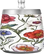 Stainless Steel Cigarette Ashtray with Lid for Home Office Outdoor Balcony Spring Cute Flowers Rustic Cute Smokeless Heavy Outdoor Ashtray for Cigar Decor