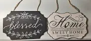 Wooden signs Blessed and Home Sweet Home Sign - Home Decor