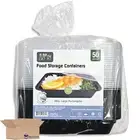 JJ's Meal Prep Food Storage Containers 28 Oz, Large Rectangular Commercial Grade