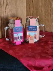 1897. NEW MGF PIE & CRUST MIX IN A MASON JAR MUG BERRY CHRISP OR PEACHES/CREAM
