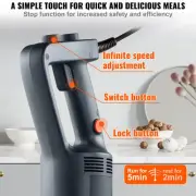 Heavy Duty 750W Variable Immersion Blender Mixer for Commercial Use