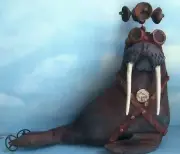 Cloth Folk Art Cloth Doll Pattern "Steampunk Walrus" by Susan Barmore