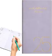 Weekly Appointment Book 2025, Weekly and Monthly Planner 2025 - Daily Planner with Monthly Calendar | Agenda 2025 for Daily Tasks, Vertical Calendar Book for Time Management