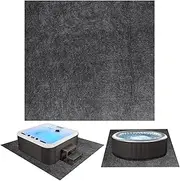 Rainmae 74'' X 72'' Hot Tub Mat, Large Inflatable Tubs Floor Pad, Anti-Slip Waterproof Spa Pool Ground Protection, Flooring Protector, Protect The hot tubs from wear, Suitable for Outdoor Indoor Gray