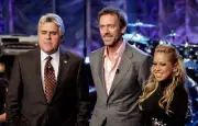 Actor Hugh Laurie during an interview with host Jay Leno on Novemb- Old Photo