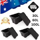Heavy Duty Storage Container Plastic Tub Garage Warehouse Tool Box Stackable Lid