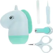 HONITANO 4pcs Nail Clipper Kit Nail Scissors Tweezers with Box for Safe Grooming and Easy Care Fun Design for Newborns