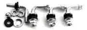 90 DEGREE ANGLE METAL/CHROME TIRE VALVE STEMS HIGH PRESSURE BOLT IN 4 PIECES 512