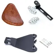 Motorcycle 3" Spring Solo Style Bracket Seat For Harley Sportster Chopper Bobber