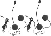 ULTECHNOVO 2pcs Motorcycle Headphones Motorcycle Helmet Headset Helmet for Motorcycle Helmet Earphone Headphone for Motorcycle Headphones for Motorcycle Motorbike Headphones Plastic Black