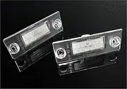 FIQOME 2x LED Licence Number Plate Light White Canbus, for A3 S3 8L Pre-LCI A4 S4 B5 Car Number Plate Led Light