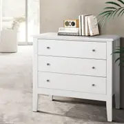 3 Drawer Storage Dresser White