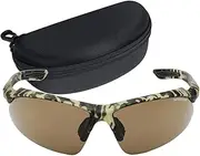 Captain Stag CS-S007-2-EH-72 Sports Sunglasses, Men's, Sunglasses Case, Plastic Frame, Green, Camouflage