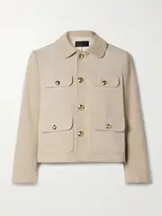 [Nili Lotan] Nili Lotan - Chamonix Cropped Cotton-blend Corduroy Jacket - Sand - small small Neutrals