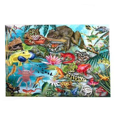 eeBoo Love of Amphibians 100 Piece Jigsaw Puzzle By Uta Krogmann