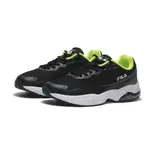 FILA 慢跑鞋 黑 螢光綠 氣墊 休閒鞋 男 1J330W041