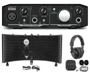 Mackie Onyx Artist 1.2 2x2 USB Recording Interface+Studio Mic+Headphones+Shield