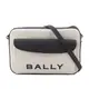 【BALLY】Bar Daniel 帆布及皮革口袋斜背包(自然色/黑色)/平行輸入