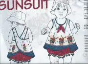 Daisy Kingdom BEACH BEARS SUNSUIT Cut & Sew pre-printed Cotton SUNDRESS PANTIES