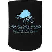 Alcohol Stubby Holder - Feet On Pedals Cycling Bike - Funny Novelty Birthday Gift Joke Beer Can Bottle