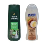 Irish Spring Original Clean Body Wash for Men, 20 oz+Softsoap Exfoliating Scrub