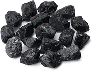 ZHIYUXI 1lb Rough Black Tourmaline Crystals Large Raw Natural Stones 0.8-1.6" Irregular Stone for Energy balancing, Reiki, Jewelry Making, Room Decor, Wire Wrapping, Fountain Rocks, Cabbing