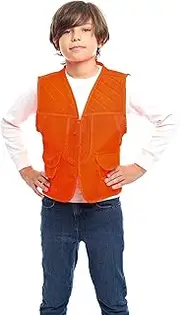 [TrailCrest] Kids Blaze Orange Safety Front Loader Hunting Vest