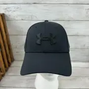 Under Armour UA Men's Black w/black logo Classic Fit S/M Cap Hat NWT