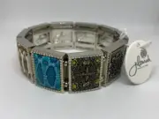 NEW JILZARAH BARCELONA BRACELET Large Square Stretch Handmade Clay Beads