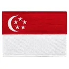 Singapore Flag Iron/Sew On Patch Embroidered Applique For Clothes