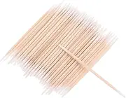Garneck 2Pcs Double Pointed Cotton Swabs Precision Cleaning Swabs for Makeup Microblading and Tattoo Supplies Soft Cotton with Handle Per Bag