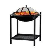 Fire Pit BBQ Grill 2-in-1 Outdoor Cooking Tool Portable Backyard Equipment 54-BK