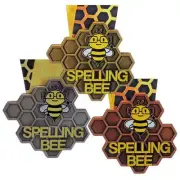 Spelling Bee Medal, Honeycomb - Gold, Silver or Bronze by DECADE AWARDS