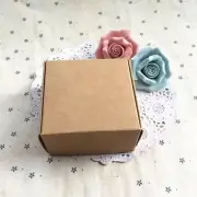 100x Kraft Paper Favour Box Wedding Handmade Product Packaging Gift Box 8x8x4cm