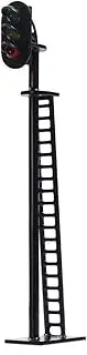 1:87 Traffic Light Model with 3-Light Signal Heads and Ladder, 8.3cm Realistic Crosswalk Signal Model for Railway&Building Layout
