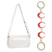 Bag Extender Chain, 1 Pcs Purse Strap Moon Shape Chain, Red