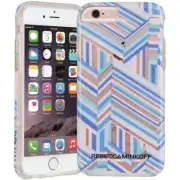 REBECCA MINKOFF Blue Geo Stripes Case iPhone SE (2nd Gen 2020) 6 6S - NEW