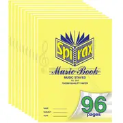 Spirax 244 Music Book Staved Lines 96 Page Bulk (A4) [10 Pack]