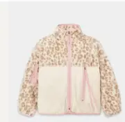 UGG MARLENE QUILTED RTW Cream Leopard Print Jacket Size XL New With Tags