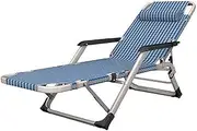 Lightweight Camping Chairs Garden Loungers Folding Chair Deck Chair Reclining Chair, Lunch Break Recliner Backrest Lazy Home Nap Chair Office Beach Chair 178x65x25cm (Color, Black Comfortable