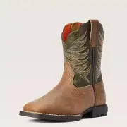 Ariat Kids/Toddlers Firecracker Zip Side Western Boots Distressed Brown 10042416