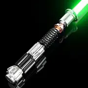CVCBSER Motion Control Dueling Lightsaber, Smooth Swing Light Saber, 39 Sets Sound Effects with 12 RGB Colors, Metal Handle Lightsabers for Adults, Boys Cosplay Gifts (Pixel 39 Sets Sound Effects)