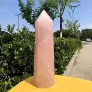 1621g Natural rose quartz crystal obelisk quartz point reiki healing energy