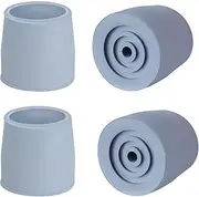 4 Pack 1 1/8 inch Walker Tips Commode Tips Heavy Duty Crutch Tips Replacement Rubber Cane Tips Rubber Crutch Tips for Walkers, Commodes, Shower Chairs, Canes Leg, Gray