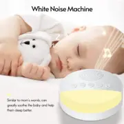 USB Baby White Noise Machine with Night Light & Timer for Sleep