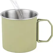 Camping Mug - Stainless Steel Reusable Mug | 350ml Stainless Steel Drinking Mug Cups | Travel Coffee Mug with Folding Handle | Coffee Mug with Handle for Camping, Hiking, Fishing, Outdoor Activities